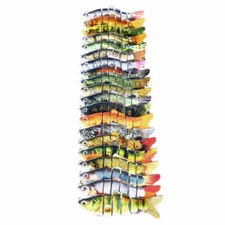 20PCS/Set 10cm/18g Jointed Fishing Lures Swimbait Hard Bait 6-Segment Wobbler