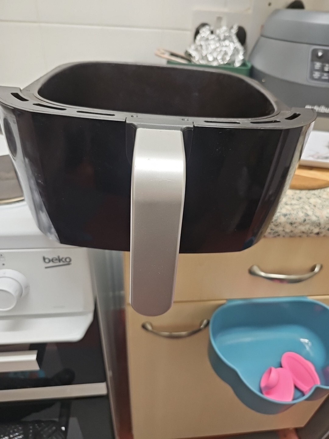 Bonsenkitchen air fryer black Screen 6L Large Capacity multifunction