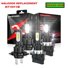 FOR Hyundai Entourage 2007-2010 4pcs H7+H11B LED Headlight High Low Beam White