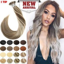 US 1g/s CLEARANCE Keratin Pre-bonded I Tip Stick 100 Human Remy Hair Extensions