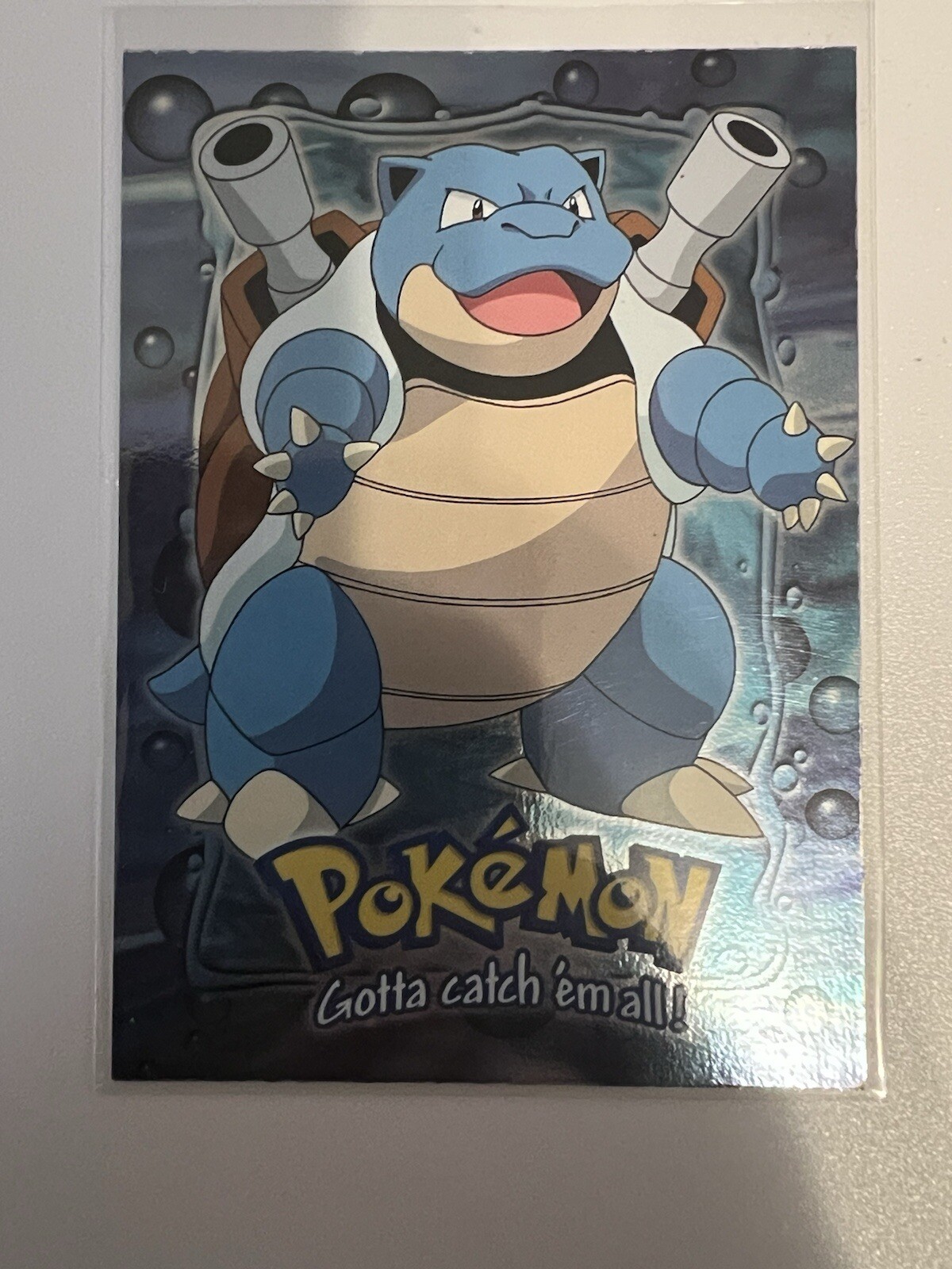 Blastoise E9 of 12 Topps Blue Logo Foil Pokemon Card