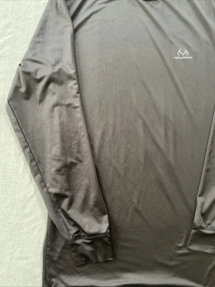 Real Tree Manga Longa Masculina Med 38-40 Preto Controle de Perfume Baselayer Manga Longa - Imagem 3 de 4