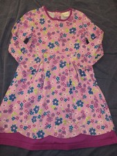 Vintage Made in USA Girls HANNA ANDERSSON Dress - Sz 110 or 5 - Purple FLORAL