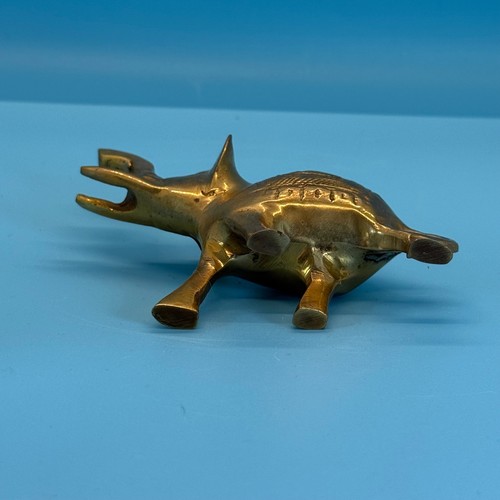 Vintage 3er Set massive Messing Elefanten Figuren geätzt Design goldfarben Safari Deko - Bild 6 von 20