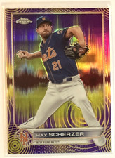 2022 Topps Chrome Max Scherzer #66 Purple Speckle Wave Refractor /299