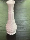 Vintage Milk Glass Bud Vase 9" Tall