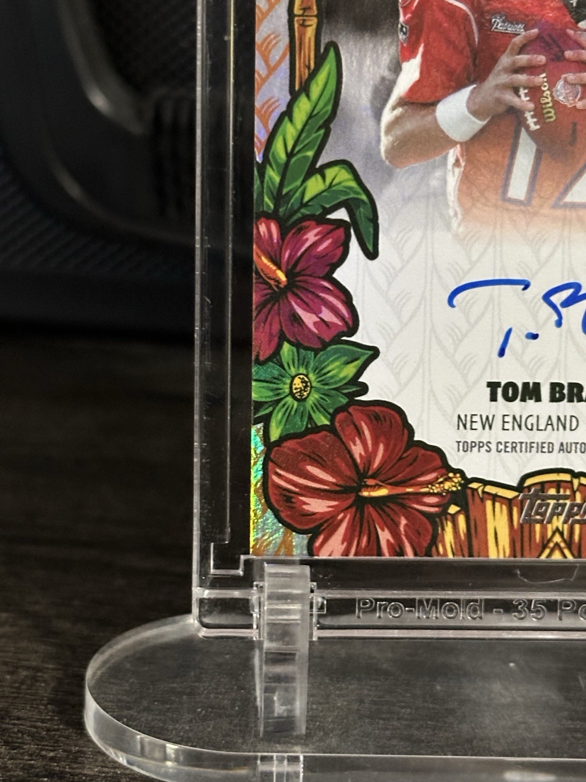2026 Topps Tom Brady Auto /25 Flagship Orange Island Ink On Card Patriots SPP view 4