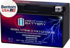 YT7B-BS -12 Volt 6.5 AH, 110 CCA, Rechargeable Maintenance Free SLA AGM Motorcyc