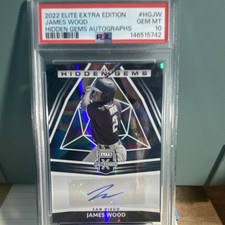 2022 Panini Elite James Wood Hidden Gems Black #HG-JW RC Auto PSA 10