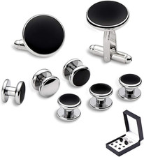 316L Stainless Steel Cufflinks Shirt Studs Business Wedding Gifts for Men