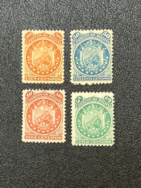 Bolivia 1868-69 Nice Collection #15-18 (11 stars) Mint H & NG 1X609