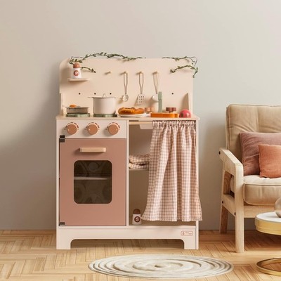 ROBUD Kinder Holz Küche Sets rustikale Pretend Spielen Küche Geschenk