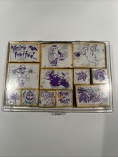 Inkadinkado 12 pc Fall Favorites Stamp Set Halloween Scarecrow Thanksgiving