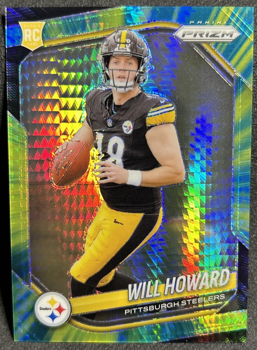 2025 Panini Prizm Football Will Howard #367 Hyper Prizm /200 RC Steelers