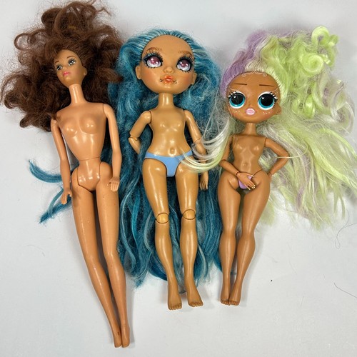 Lot of 3 Fashion Dolls Rainbow High Skyler Bradshaw LOL Surprise OMG Barbie