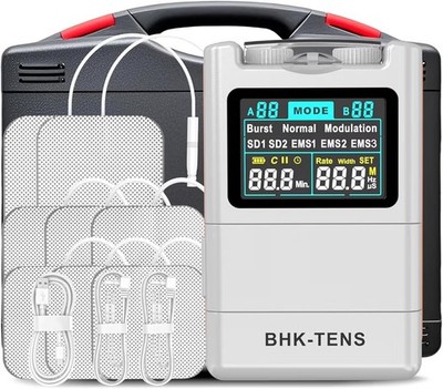 TENS Machine Complete Set Pain Relief Device w/ Electrodes and Wires Color LED