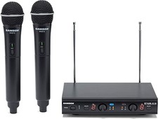 SAMSON Stage 212 Dual VHF Handheld Wireless Microphone System with 2 Q6 Mics