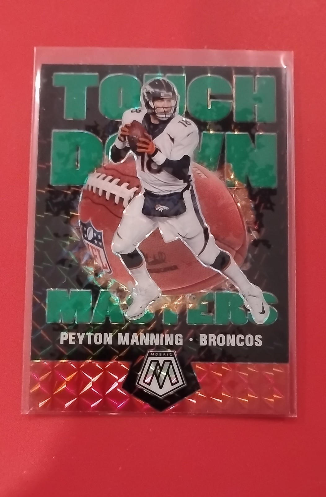 2020 Panini Mosaic - Touchdown Masters Peyton Manning #TM10 Green Mosaic Prizm
