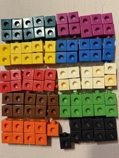Cuisenaire Snap Cubes Set of 98 Math Counting Homeschool Educational