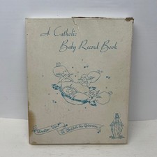 Vintage A Catholic Baby Record Book Boxed Set