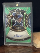2025 Panini Select - Signatures Jonathan Taylor Auto /5 #SP-JTR Green Prizm SSP