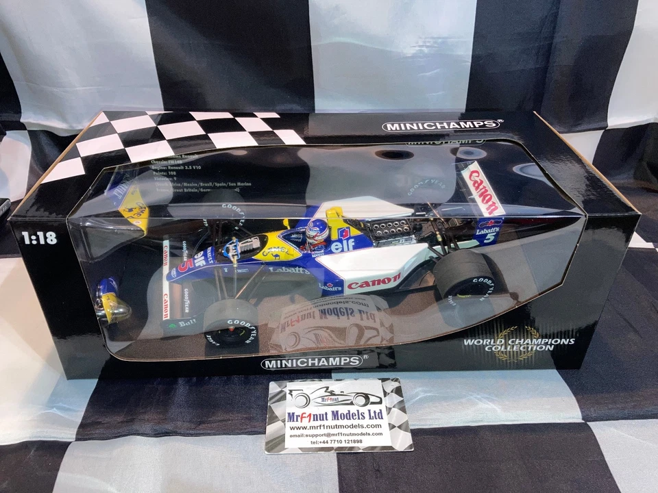 1:18 MINICHAMPS 110920005 Nigel Mansell Williams FW14B #5 World Champion Gp - Immagine 4 di 4