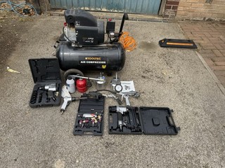Tooltec Air Compressor 50 Litre and Air Tools 12V DC