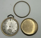 ANTIQUE 17 AH BULOVA 17 JEWEL ROLLED GOLD PLATED POCKET WATCH /WITH SECOND HAND