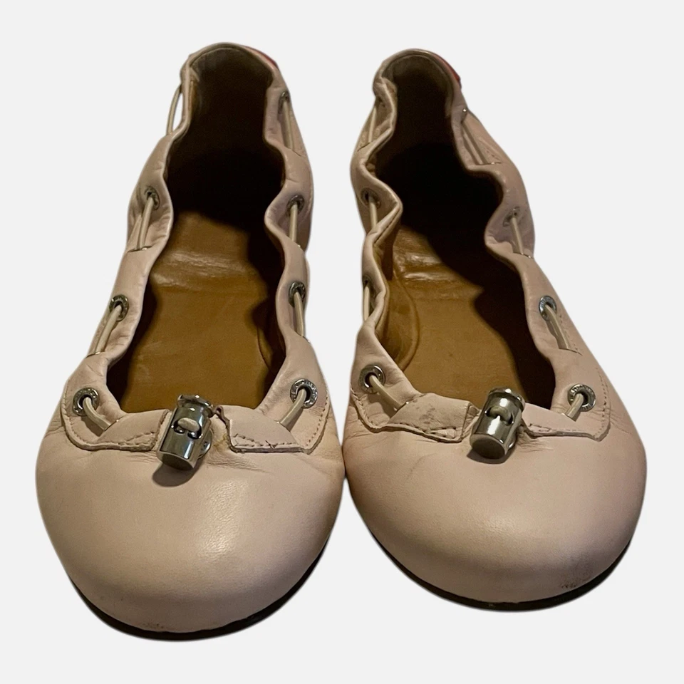 Bailarina Hunter Original Para Mujer Dominica Cordón Palanca Plana Rosa 8.5 Foto 2 de 4