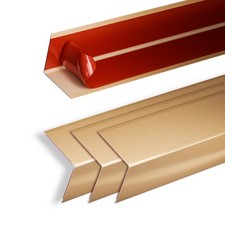 Gold Metal Corner Protectors SelfAdhesive Aluminum Guard 36x0.7x0.7 In 4 PCS