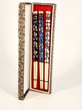 3 Vintage Pairs of Cloisonné Enamel Inlay Chinese Chopsticks New in Original Box