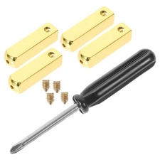 1 Set Shoelace Quadrilateral Shoelace Tips (Golden) Smooth Ends