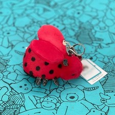 Jellycat Ladybug Plush Keychain Bag Charm Red Black Soft Cute NWT Gift