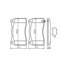 Disc Brake Brake Pad Set Front Fits Cadillac ATS Coupe CT6 - Bosch 0 986 494 395