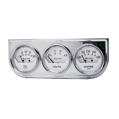AutoMeter 2325 Autogage Weiß Öl/Volt/Wasser Konsole Aus Chromstahl