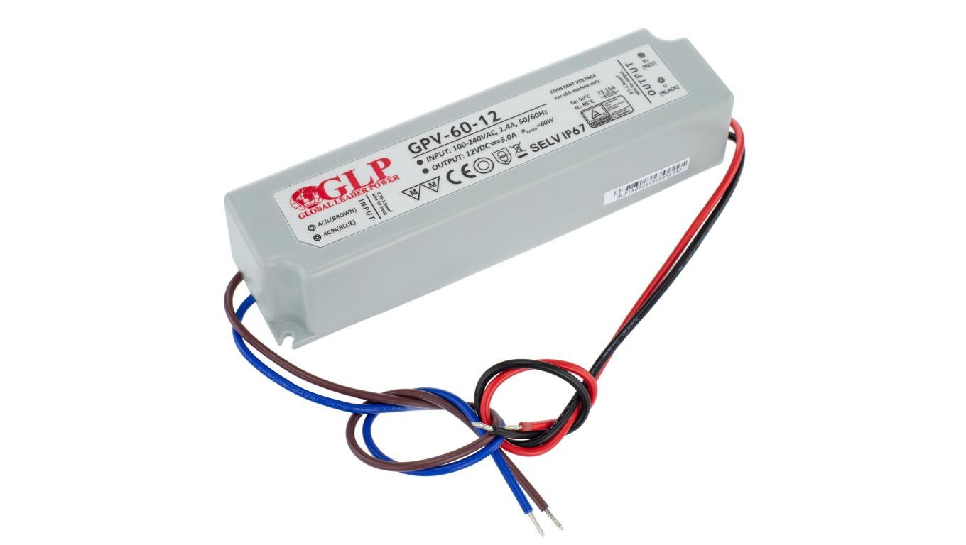 60W 12V DC ip67 GPV-60-12 LED GLP Power Supply LUX00835