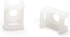 THE CIMPLE CO 100 Pack Cable Tie Base Mount White
