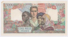 (GERM) France 5000 Francs Empire Fran&ccedil;ais 19-04 1945, P.515 585, lartdesgents bc