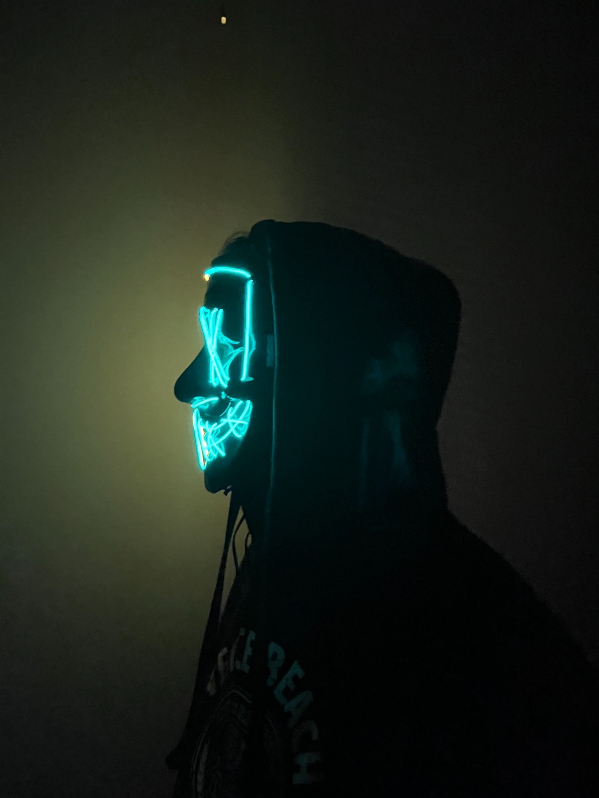 Halloween Purge/Cosplay LED Light up Mask, with 3 Lighting Modes (Yellow/Green)