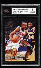 1994 Topps Stadium Club Draft Pick 1st Day Issue Grant Hill #195 KSA 8 HOF 9l4