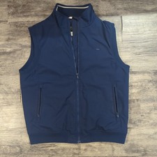 Lacoste Blue Windbreaker Vest Full Zipper Lig...