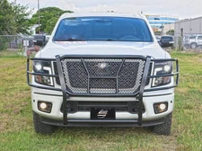 Steelcraft Heavy Duty Gloss Black Grille Guard | Fits 2017-2024 Nissan Titan