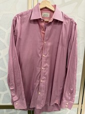 Ted Baker Endurance Pink FLIP CUFF Mens Micro Houndstooth Dress Button Shirt 16