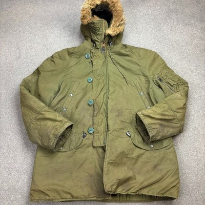 N 3B Jacke Erwachsene Large grün extrem kalt Parka Schnorchel Outdoor Kapuze Herren*