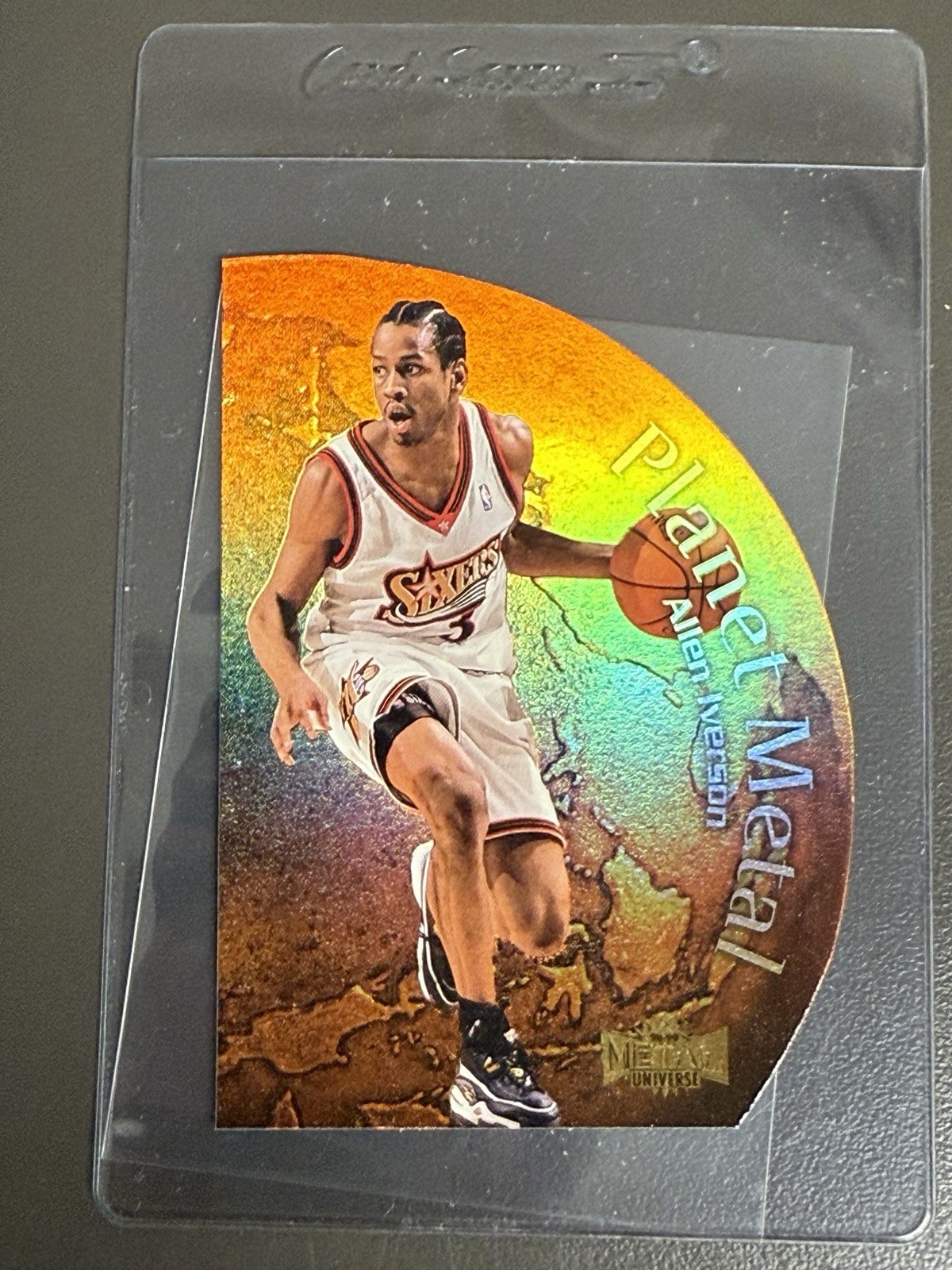 1998-99 Metal Universe Allen Iverson Planet Metal #12-PM Sixer's MVP
