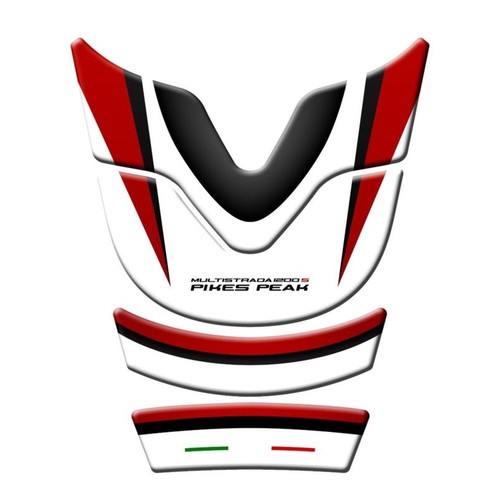 Ducati Multistrada 1200 Tank-Aufkleberset (2010-2014) – Selbstklebendes PVC, 3D-Relief, Made In Italy, Rot
