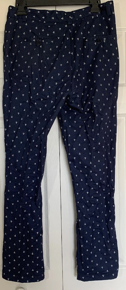 Allegra K Blue with White anchors Men Size 30/30 - Image 3 of 4