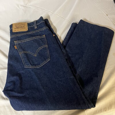 Vtg Levis 505 Mens Jeans Blue 36W 27L 36x27 Orange Tab Regular Fit Straight Leg