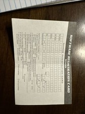Namco Registration card Insert