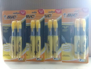 Bic brite liner grip multi-use tip highlighter - 2 ct (070330323162)